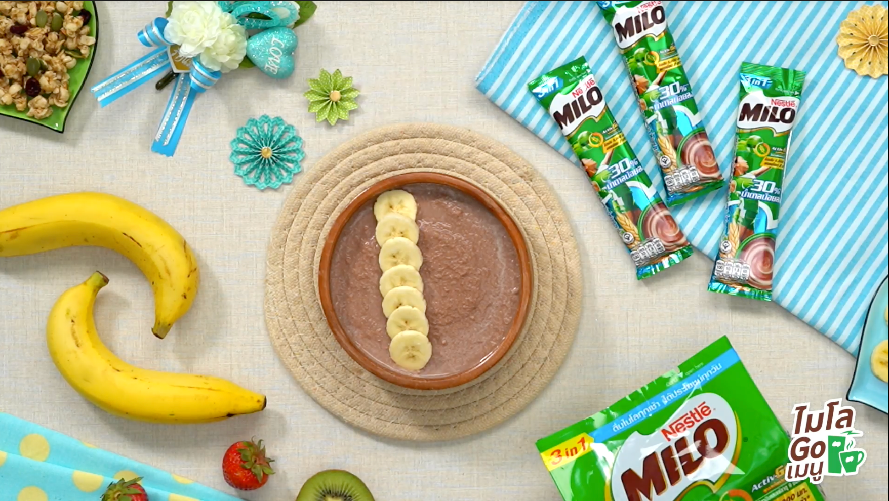 สูตรทำไมโล สมูทตี้โบวล์ (MILO Healthy Smoothie Bowl) ขั้นตอนที่ 4