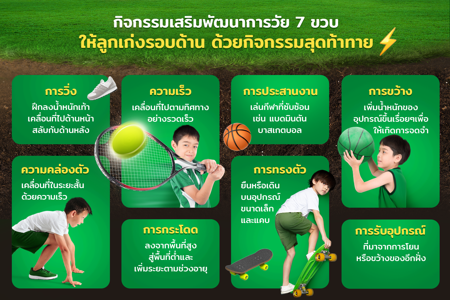 กิจกรรมเสริมพัฒนาการ 6 - 7 ขวบ กับวิธีการออกกำลังกาย