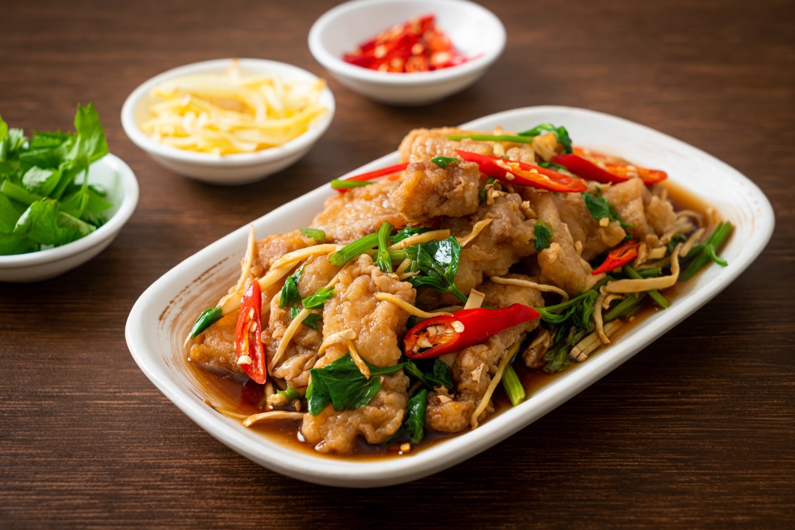 เมนูอาหาร 5 หมู่ - ปลาช่อนผัดขึ้นฉ่าย